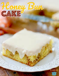 Glazed Honey Bun Cake Recipe Bun Cake Honey Bun Cake Honey Buns