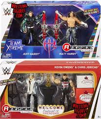 Questions submitted by ringside collectibles & wrestingfigs collectors! Package Deal Includes The Following Wwe Toy Wrestling Action Figures By Mattel Package Deal Festival Of Friendship Chris Jericho Kevin Owens Hardy Boyz Matt Hardy Jeff Hardy
