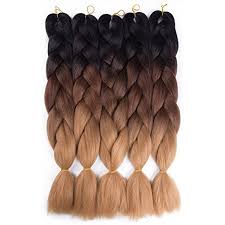 Ombre Black And Brown Braids Refined Products Ombre Crochet Braids Braiding Hair 24inch Synthetic Kanekalon Jumbo Box Braids Hair Crochet Hair Extensions Ombre Crochet Braids Jumbo Braids
