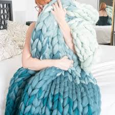 This chunky blanket knits up faster than most! 16 Chunky Knit Blanket Patterns The Funky Stitch