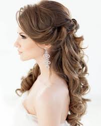 5.half up curly side wedding hairstyle for long hair. Essential Guide To Wedding Hairstyles For Long Hair