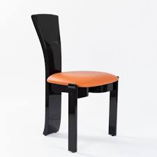 Browse a variety of housewares, furniture and decor. 6 French Midcentury Dining Room Chairs Black Lacquer Hermes Colored Leather