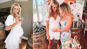 De belin, 30, was pictured next to a heavily pregnant ms taylor over the weekend at their daughter billie maree's second birthday. Jack De Belin S Girlfriend Enjoys Baby Shower Daily Mail Online