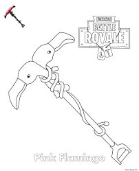 Fortnite coloring pages 25 free ultra high resolution. Coloriage Pink Flamingo Pickaxe Fortnite Jecolorie Pink Flamingos Coloring Pages Coloring Pages To Print