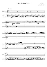 The Green Hornet Sheet Music For Trumpet Brass Duet Musescore Com