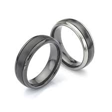 The modern engagement ring is available in platinum and titanium settings, sharing a new way for men to celebrate their engagements. Black Wedding Rings For Men The Rise Of The Black Wedding Band
