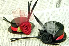 Depending on how big you want the brim of the hat to be, measure a circle with same center having a radius two inches larger than the one you just traced. Diy How To Make Tiny Hats Bobby Pins Diy Hair Accessories Crafts Accessories Diy