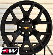 Black 6 Lug Chevy Wheels 20 Inch Rw Wheels For Chevy Silverado 5656 5658 Matte Black 20x9 Rims 6x5 50 Chevy Silverado 2004 Chevy Silverado Chevy