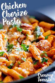 I Love Pasta Especially Pasta Dishes That Are Packed With Flavor And Cook In Less Than 30 Minut Chicken And Chorizo Pasta Chorizo Recipes Dinner Chorizo Pasta