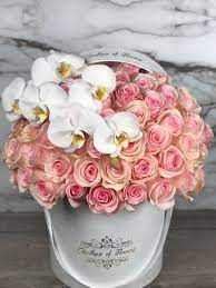 The fresh market is located. Light Pink Rose With Orchid Round Box Flower Delivery Brentwood