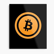 Free download 37 best quality bitcoin logo vector at getdrawings. Bitcoin Logo B Symbol Metallbild Von Misdememeor Redbubble