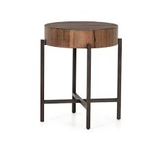 Fargo Side Table Pottery Barn Wood End Tables End Tables Reclaimed Wood Console Table