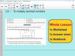 Whole Lesson Multiplication With Decimals Applying Problems Ks2 Year 5 6 Decimals Lesson How To Apply