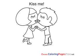You can now print this beautiful emoji kissing free sheets coloring page or color online for free. Kiss Me Kids Valentine S Day Coloring Page