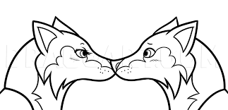 Kissing Wolves Drawing Tutorial Step By Step Drawing Guide By Dawn Dragoart Com Check it out www.dragoart.com/ this is not mine and no copyright is. kissing wolves drawing tutorial step