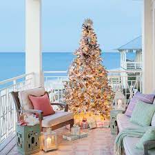 Christmas decor for beach house. Coastal Christmas Tree Florida Christmas Christmas House Tour Beach Christmas