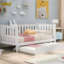The bed has three drawers, which is enough space to keep all your linen for a decent room. Twin Size Rustic Style Daybed With Trundle Bed White