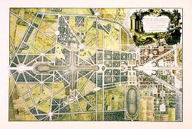 View of the north wing of the place from the. Versailles France 1746 Historic Urban Plans