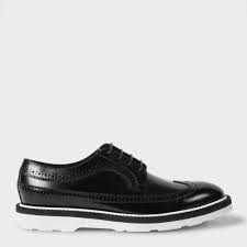 Paul Smith Grand Brogue Leather Derbies In Black Modesens Dress Shoes Men Brogues Style Brogues