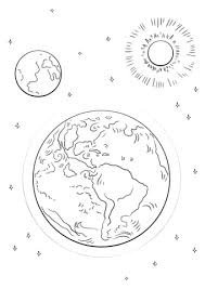 Earth Moon And Sun Coloring Page From Planets Category Select From 26388 Printable Crafts Of Earth Coloring Pages Sun Coloring Pages Alphabet Coloring Pages