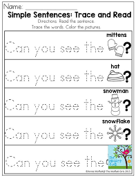 December Fun Filled Learning With No Prep Preschool Sight Words Writing Sentences Worksheets Sight Words Kindergarten