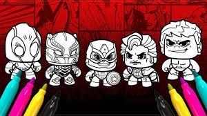 He looks like a green alien baby with big ears and is of the same race as jedi master yoda from star wars. Avengers Figures Coloring Page Marvel Super Heroes Coloring Set Youtube