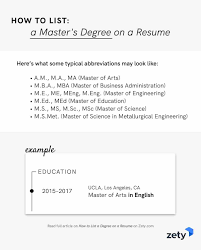 A clear articulation of your goals and interests. How To List A Degree On A Resume Associate Bachelor S Master S