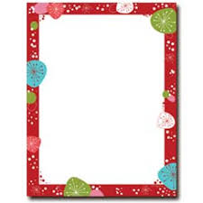 Green and red chevron border. Printable Christmas Stationery Holiday Stationery Paper