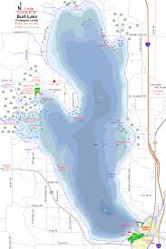 burt lake map cheboygan county michigan fishing michigan