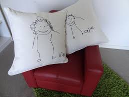 Children S Drawing Turned Cushion Cover Childrens Drawings Kids Artwork Childrens Artwork