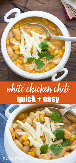 White Chicken Chili White Chili Chicken Recipe Rotisserie Chicken Recipes Healthy Easy White Chicken Chili Recipe