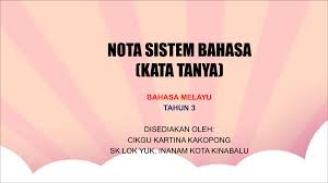 Kata tanya tahun 3 (bahasa melayu) draft. Nota Sistem Bahasa Tahun 3 Kata Tanya Flip Ebook Pages 1 6 Anyflip Anyflip