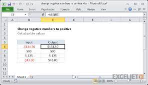Maybe you would like to learn more about one of these? Excel Formula Change Negative Numbers To Positive Exceljet