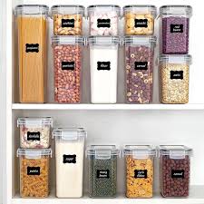 When it comes to picking the best dry food storage containers, there are a couple of things to think about. Futurecitytrading Airtight Food Storage Containers Set With Lids 15pcs Bpa Free Plastic Dry Food Canisters For Kitchen Pantry Organization And Storage Dishwasher Safe Include 24 Labels Blue Wayfair