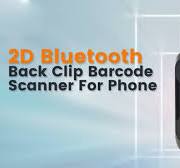 2D Wireless Barcode Scanner Bluetooth Clip-on Scanner Back ...