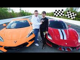The meaner models would probably compete against a higher rung of supercars like the ferrari f8 tributo or mclaren 720s. C8 Corvette Vs Ferrari Youtube Showdown Review