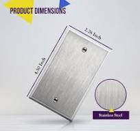 Amazon.com: ENERLITES Blank Device - Placa de pared de metal, resistente a  la corrosión, tamaño de 1 banda, 4.50 x 2.76 pulgadas, certificación UL, ...