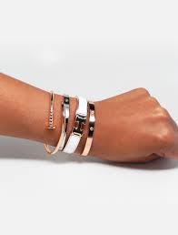 Rose Gold Bangle With Notches Chic Renegade Fashion Accessories Gold Bangle Bracelet Bangles Rose Gold Bangle