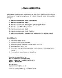 Lowongan kerja pbrek pempes pergudangan maspion. Lowongan Pekerjaan Kawasan Industri Ngoro Mojokerto Kita