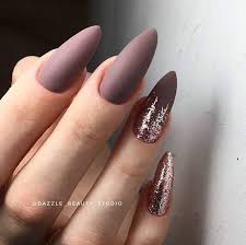 Almond Short Almond Shaped Matte Black Nails Pin By Caitlin Johnson On Nails Ideas Tips Inspire Mauve Nails Almond Acrylic Nails Almond Nails Designs