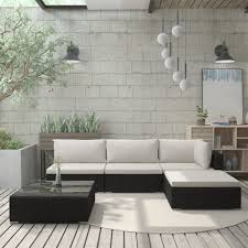 Diy gartenideen bietet dutzende gute diy garten im freien ideen für sie, um in ihrem garten neu zu erstellen. Vidaxl 5 Tlg Garten Lounge Set Mit Auflagen Poly Rattan Schwarz Gitoparts
