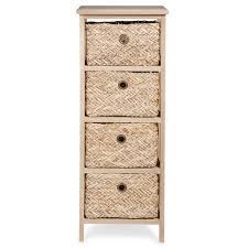 Meuble De Rangement 4 Tiroirs Ton Naturel Et Vannerie Kampala Meuble Rangement Petit Meuble Rangement Mobilier De Salon