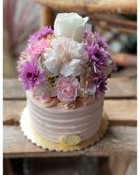Check out this pastel floral cake and see more inspirational photos on theknot.com. Floral Cakes Portland Bakery Cakes With Flower Cake Tops