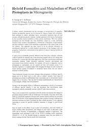 It was established in 1981 and is published by springer science+business media. Pdf Hybrid Formation And Metabolism Of Plant Cell Protoplasts In Microgravity