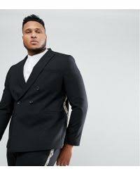 La plus grande sélection de nouveautés et d'offres seulement sur lyst.fr. Veste De Costume Croise Ajuste Orne De Brocart Jean Asos Pour Homme En Coloris Noir Lyst