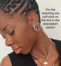 Oval Silver Wireframe Cuff Earring• Wrap Perforated Cuff• Modern Free Form  Fake Cuff Earring• Shiny Ear Cuff by Anangelshug• Birthday Gift