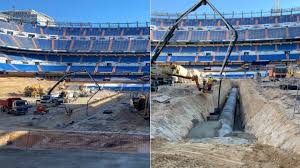 The real madrid stadium is more commonly known by the name of its founder, santiago bernabeu, and is used to host real madrid´s 1st team matches and the occasional concert. Real Madrid S Groundsman Shares Photos Of Huge Pipe Beneath The Santiago Bernabeu Stadium