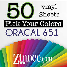 oracal 651 50 sheet bundle zindee studios