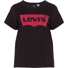 Black And Red T Shirt Levi S Black Red Plus Size Logo T Shirt 26 Chf Liked On Polyvore Featuring Tops T Shirts Black Plus Size Pl Plus Size T Shirts Clothes Clothes Design