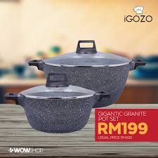 Bg nombor courier service tapi beratus kali call xpernah angkat. Wowshop Today Is Igozo Day Gigantic Granite Pot Set Only Rm199 Free 4pcs Mixing Bowl Shopping Trolley Purchase Using Our Mobile App For Even Bigger Rewards Cjwowshop Igozo Promotion Sale